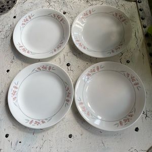 4 Corelle Silk Blossom 6.75” Bread Plates